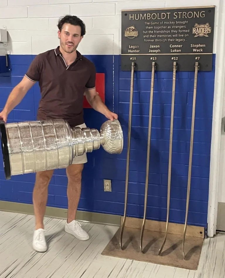 Josh Mahura honored the Humboldt Broncos during his time with the Cup