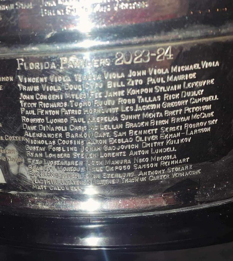 The 2023-24 Florida Panthers have been etched in the Stanley Cup